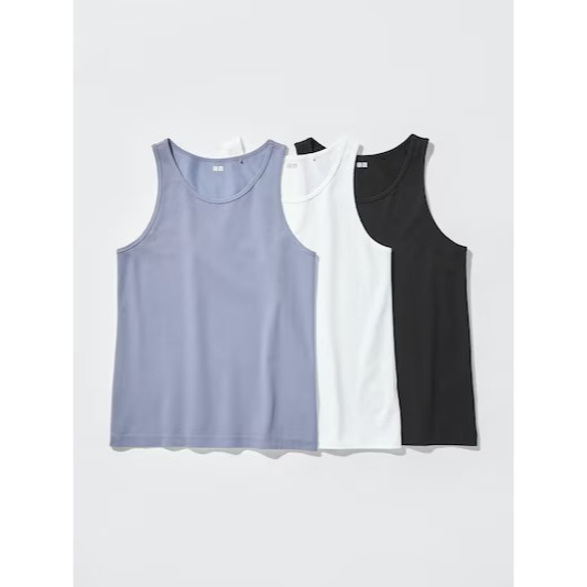 SALE Men Tank Top UNIQLO U T-Shirt Tanpa Lengan Tanktop Pria Tank Top UNIQLO Atasan Sleeveless