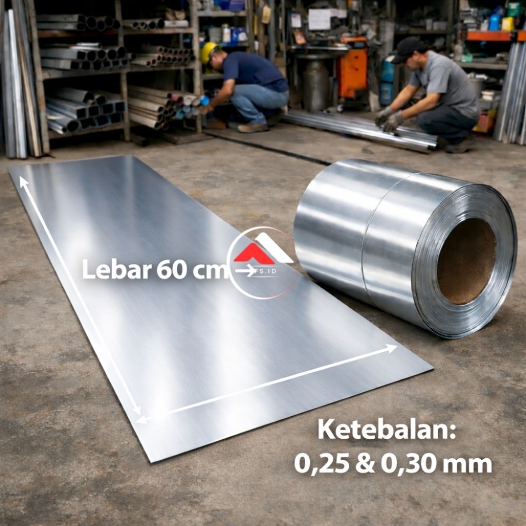 Talang air Galvalum 60 cm Panjang 25 cm | Seng Galvalum Anti karat | Talang Galvalum