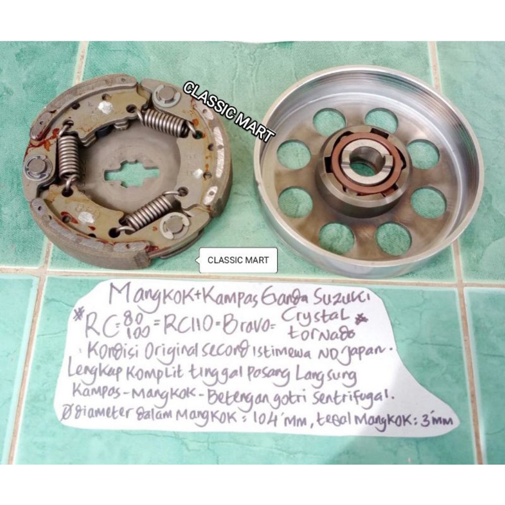 MANGKOK GANDA KAMPAS GANDA SUZUKI RC80 RC100 RC110 RC BRAVO CRYSTAL TORNADO SPRINTER ORI