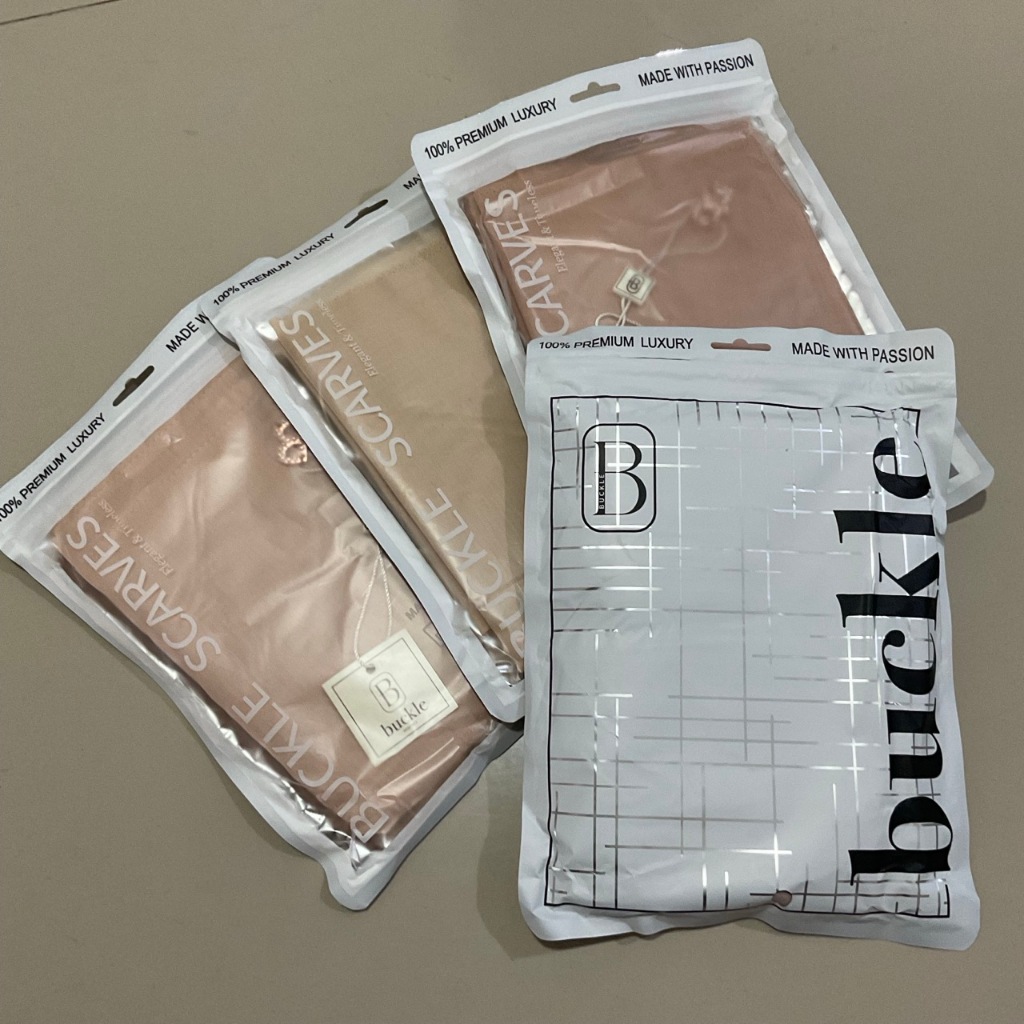 Jilbab BUCKLE SCARVES  Hijab Segiempat PARIS LUXURY  Kerudung Paris Pouch Terbaru