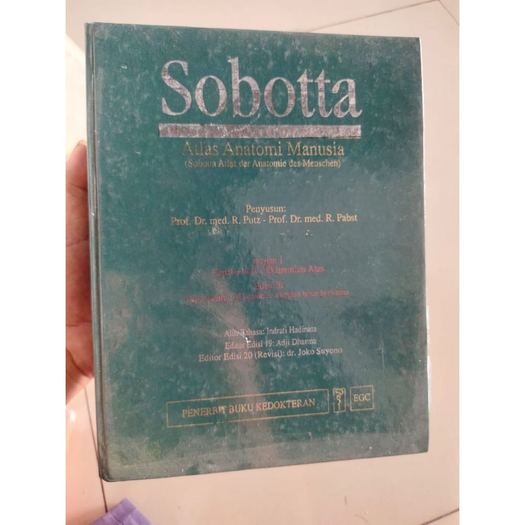 SOBOTTA ATLAS ANATOMI MANUSIA JILID 1 BUKU COPI