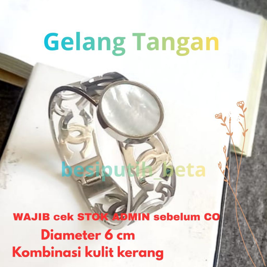 gelang besi putih ambon /besi putih asli