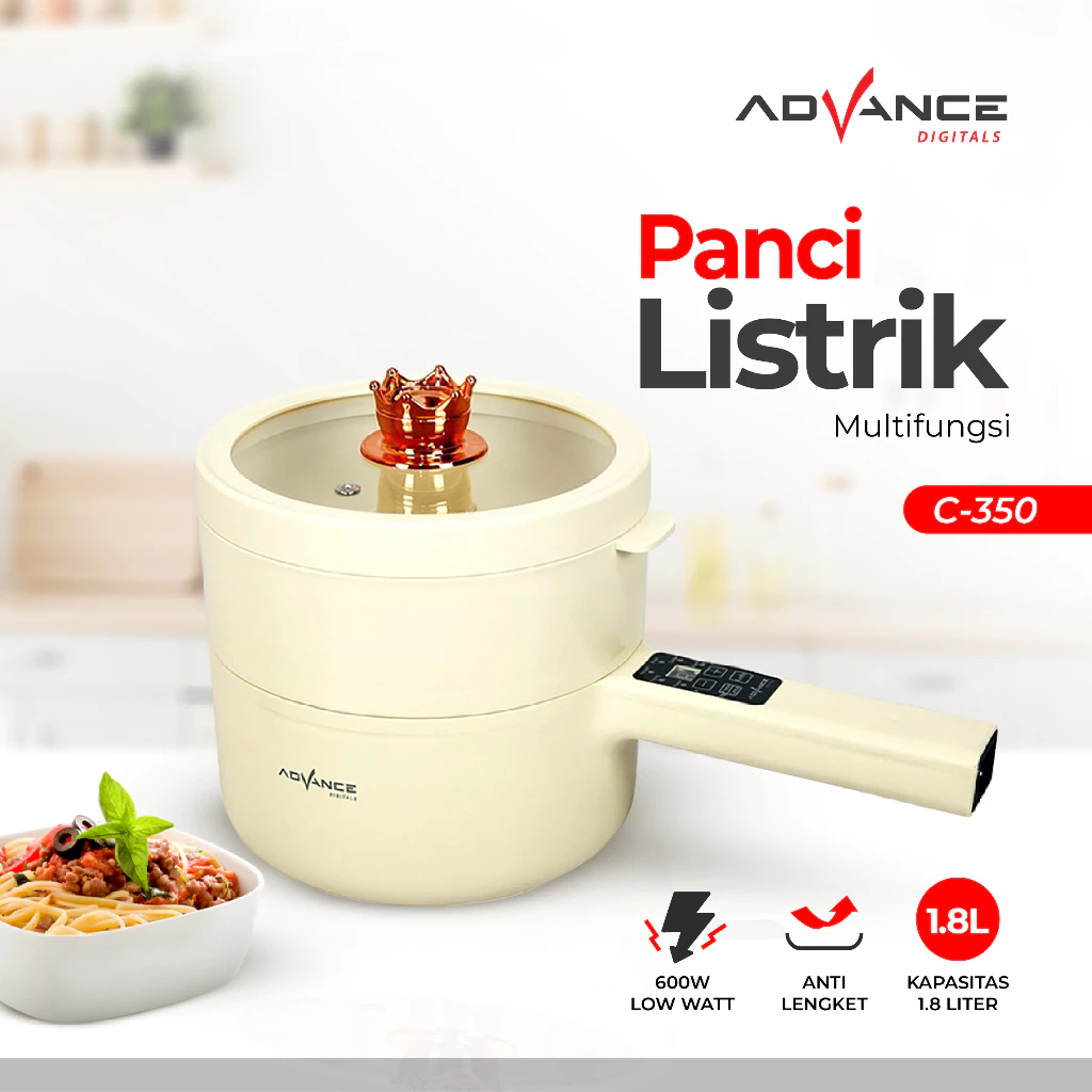 Advance Panci Listrik C-350Elektrik Warmer Steamer C350 - Beige