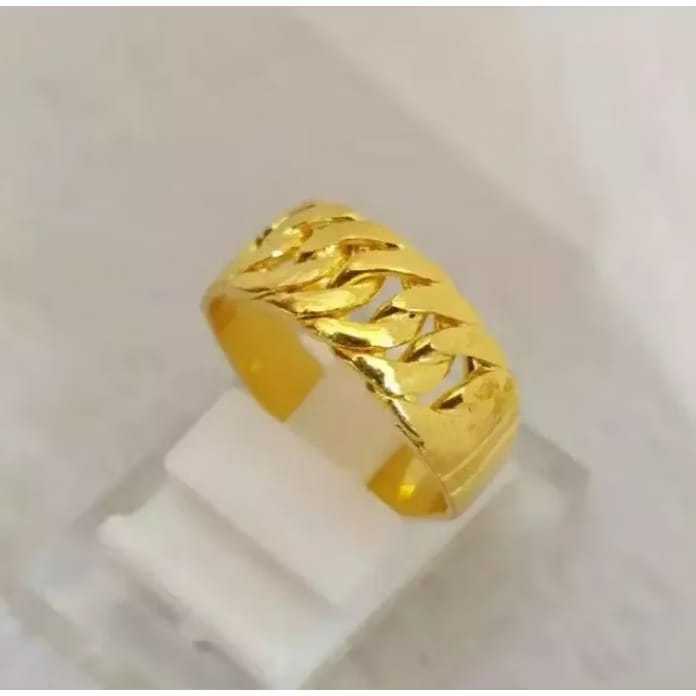Promo Cincin Rantai Pria - Wanita Lapis Emas Tidak Mudah Luntur