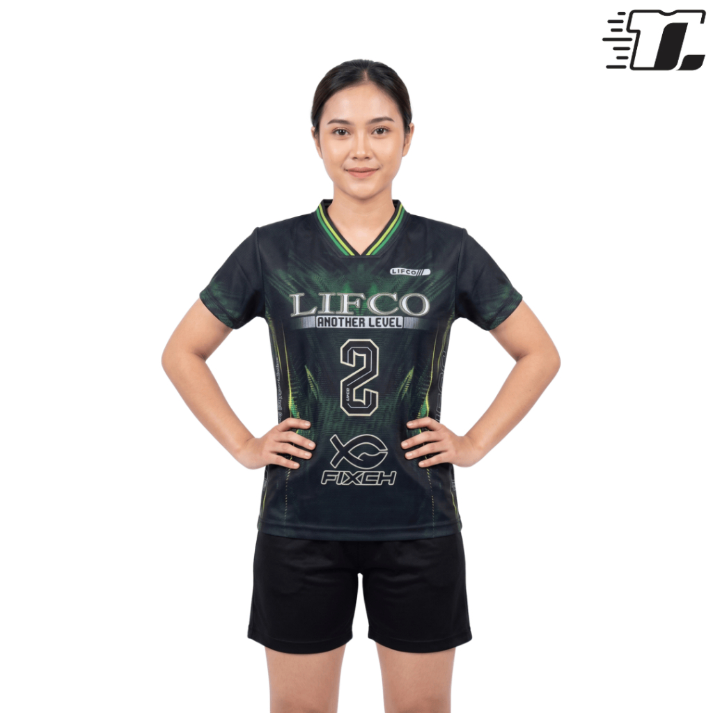 Lifco Jersey Voli Cewek Premium  Full Printing Arimbi Series Dark Green