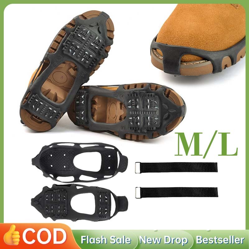 Anti Slip Salju Sepatu 24 Gigi Alas Sepatu Salju Anti Slip Alas Sepatu Mendaki Alas Sepatu Anti Slip