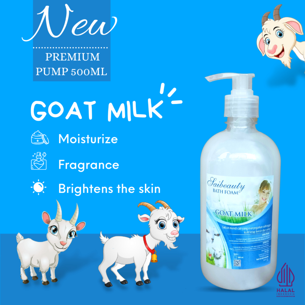 SAIBEAUTY Sabun Mandi Cair BATH FOAM BODY WASH Busa Mandi PUMP 500ML (BPOM & HALAL)