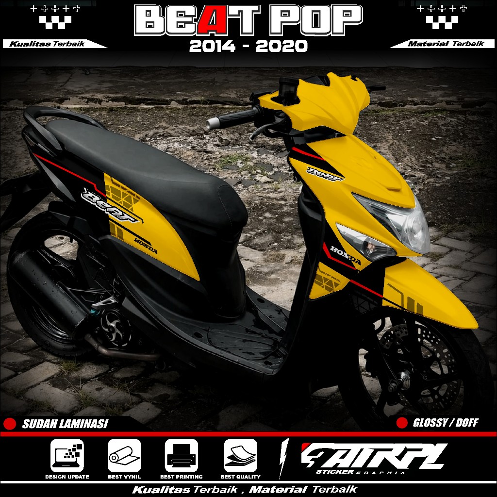 (COD) Decal Sticker Honda Beat POP Full Body 2014 2015 2016 2017 2018 2019 2020 - Decal Sticker Full