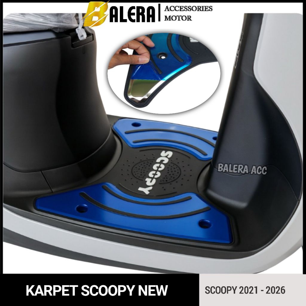 Karpet Honda Scoopy New 2021 Sampai 2026 Original Honda AHM Alas Pijakan Kaki Scoopy