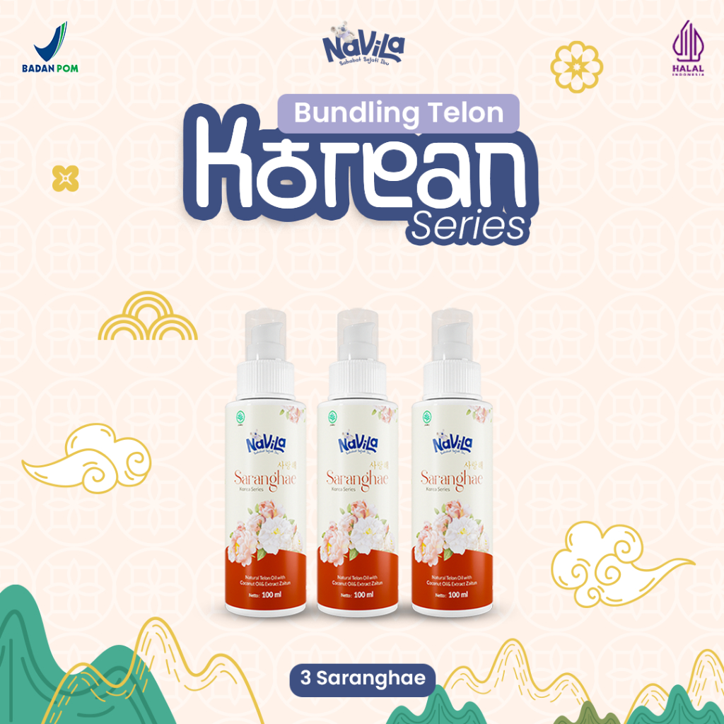 {HEMAT BANGET} 3 PCS SARANGHAE BUNDLING KOREAN SERIES NAVILA Minyak Telon  Aroma Wangi Anti Nyamuk  