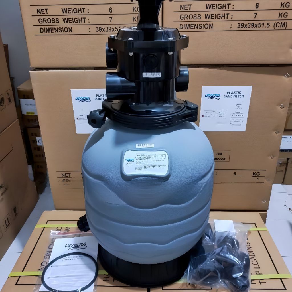 SAND FILTER KOLAM RENANG VENEZIA PSF 350 PLASTIK TEBAL FILTER KOLAM RENANG VENEZIA PSF350 SETARA FIL