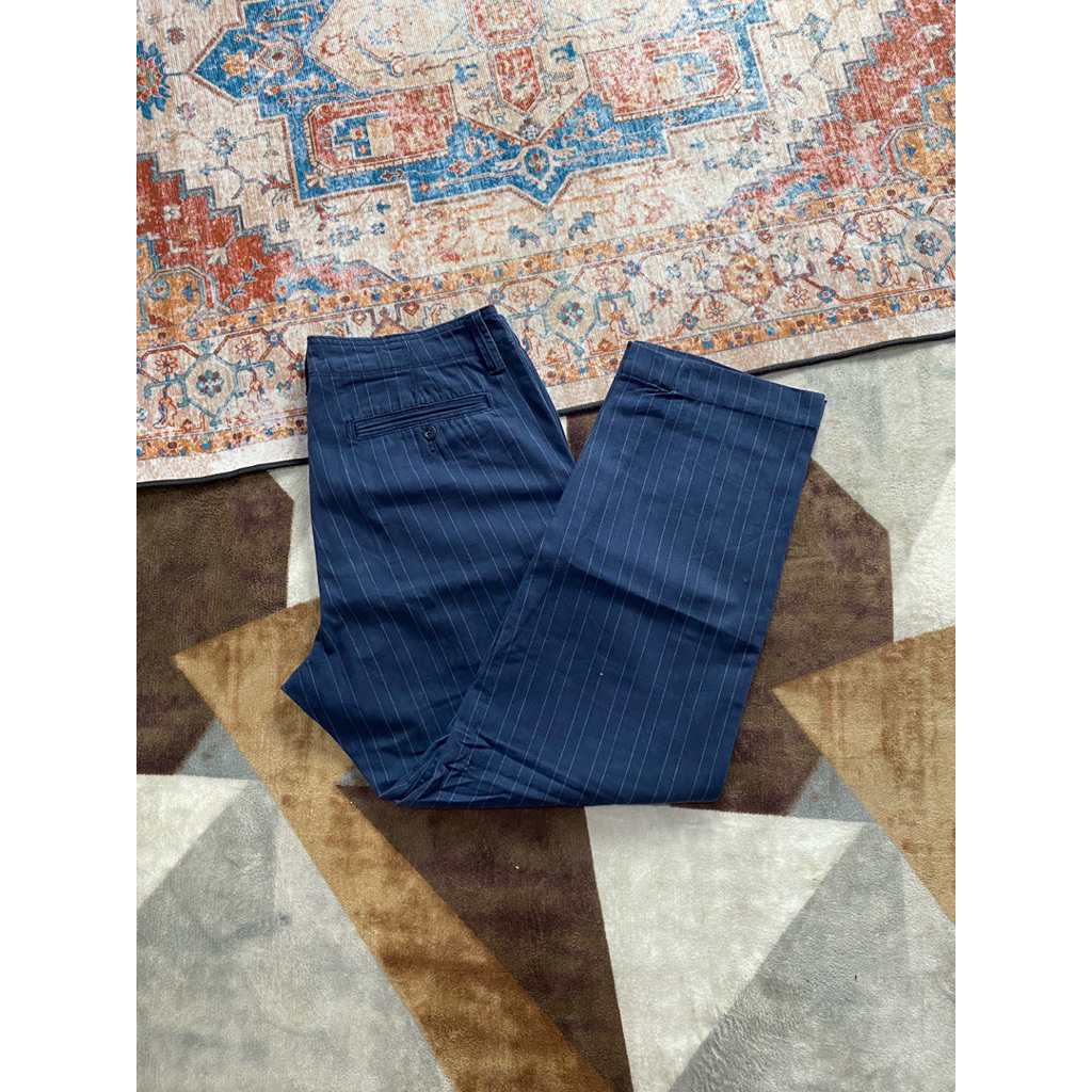 CHINOS PANTS GAP STRIPE PATTERN LOOSE BOOT FIT Y2K