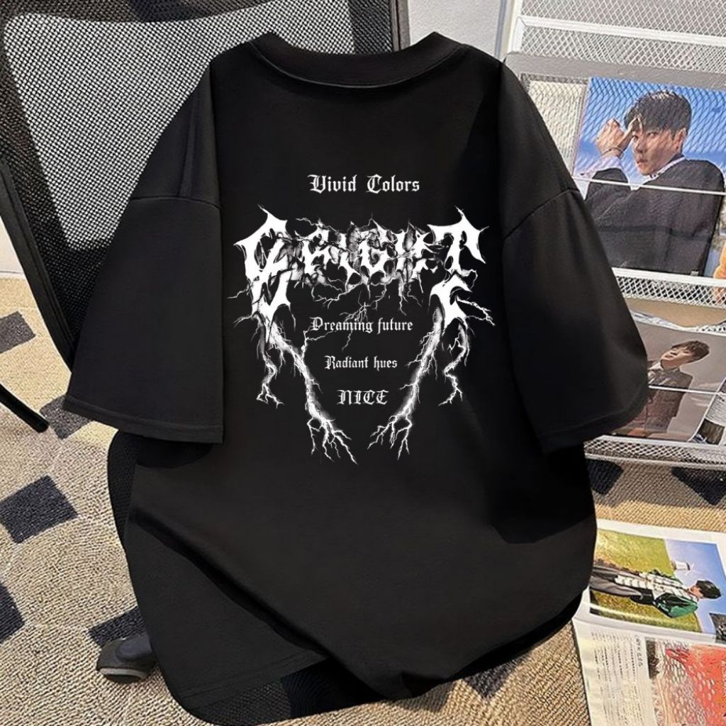 Kaos Oversize Gothic Lightning “Vivid Colors” – T-Shirt Streetwear Unisex Premium