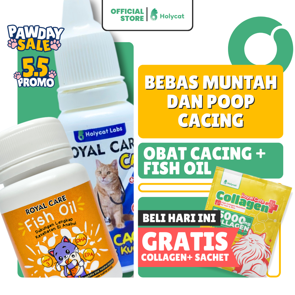 Holycatlabs Obat Cacing Royal Care Kucing Anjing 10 ML