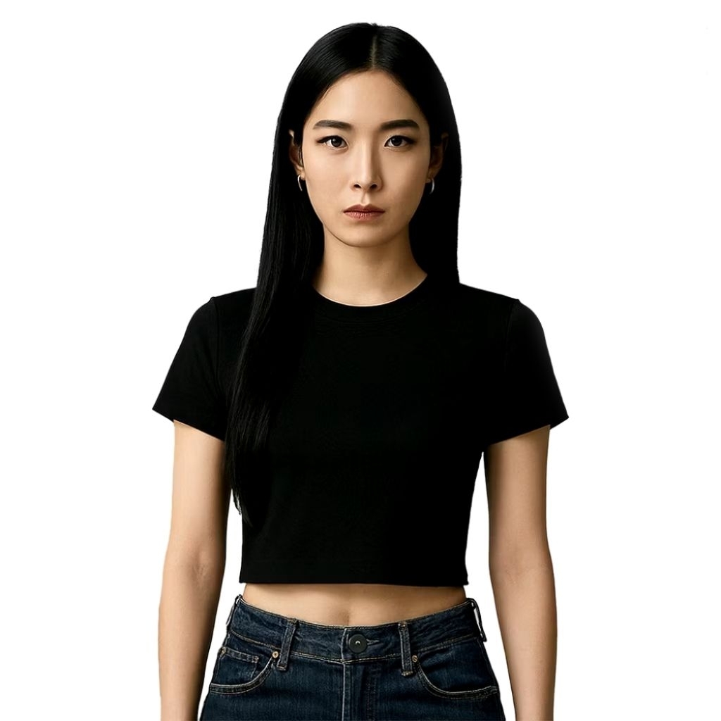 BAJU CROP TOP POLOS WANITA TEBAL 24S COMBED TIDAK TEMBUS PANDANG ||