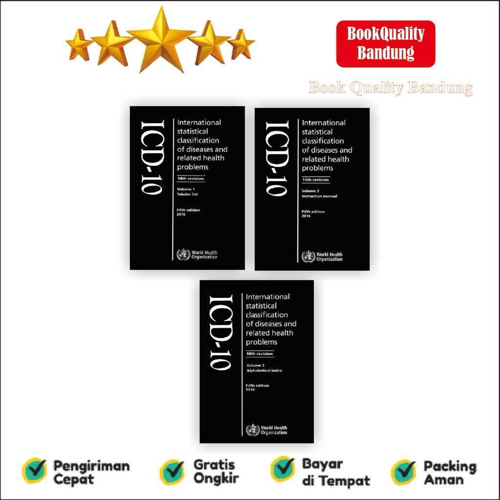 ICD - 10 New Hard Cover 2016 1 Set Lengkap