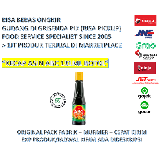 Kecap Asin ABC Botol 131ml Kecil SATUAN