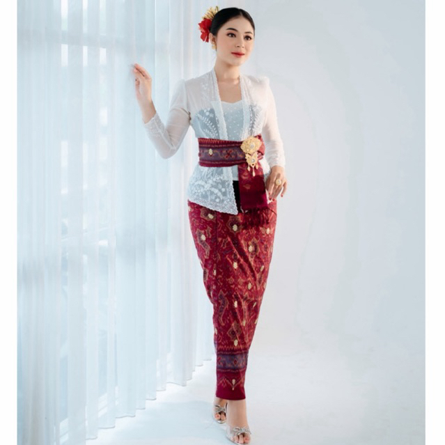 [FULL SUTRA] kamen full sutra tretes tenun ori palembang set kamen dan selendang endek bali sutra pa