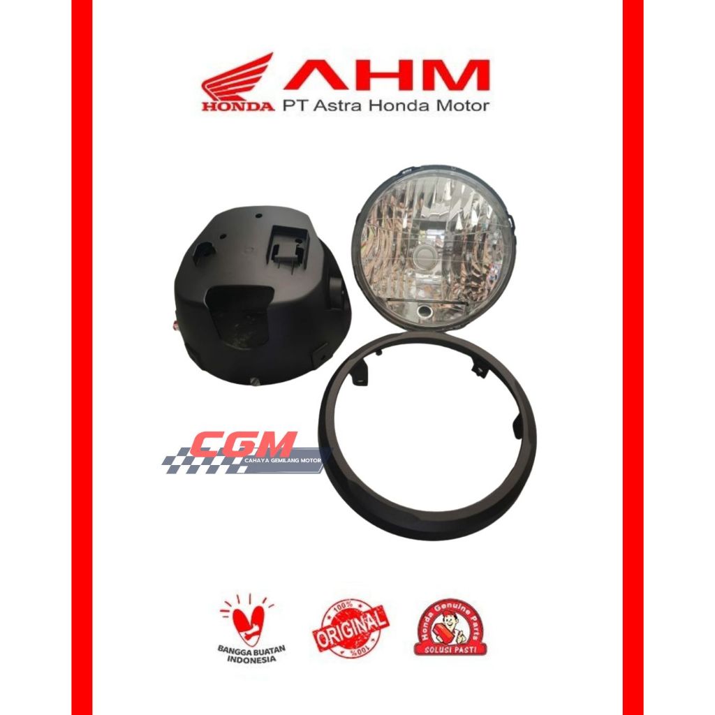 Reflektor lampu depan new cb verza cover lampu ring lampu batok lampu cb verza 1set assy ori honda