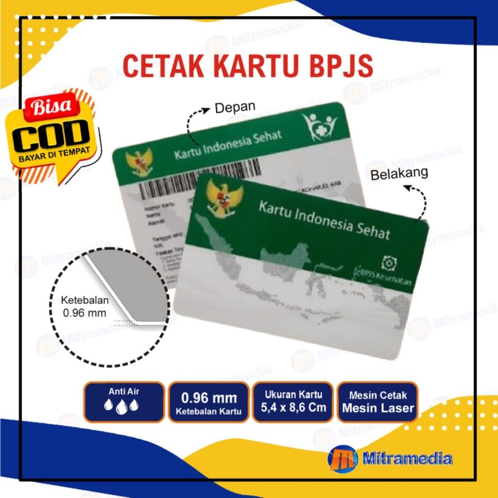 Cetak Kartu BPJS, KIS, Ketenagakerjaan, Hasil Cerah,  Anti Pudar