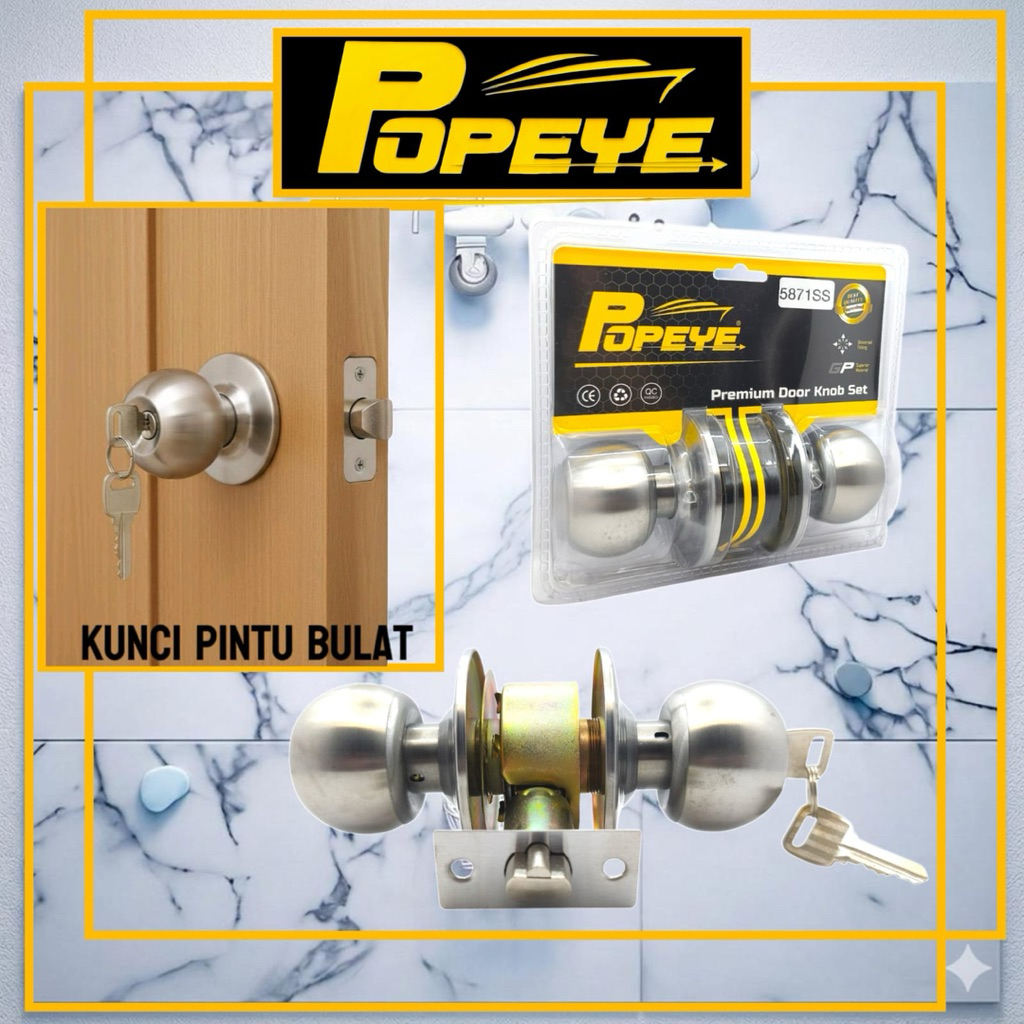 popaye kunci pintu bulat kunci kamar kunci kamar mandi stainles sus 304