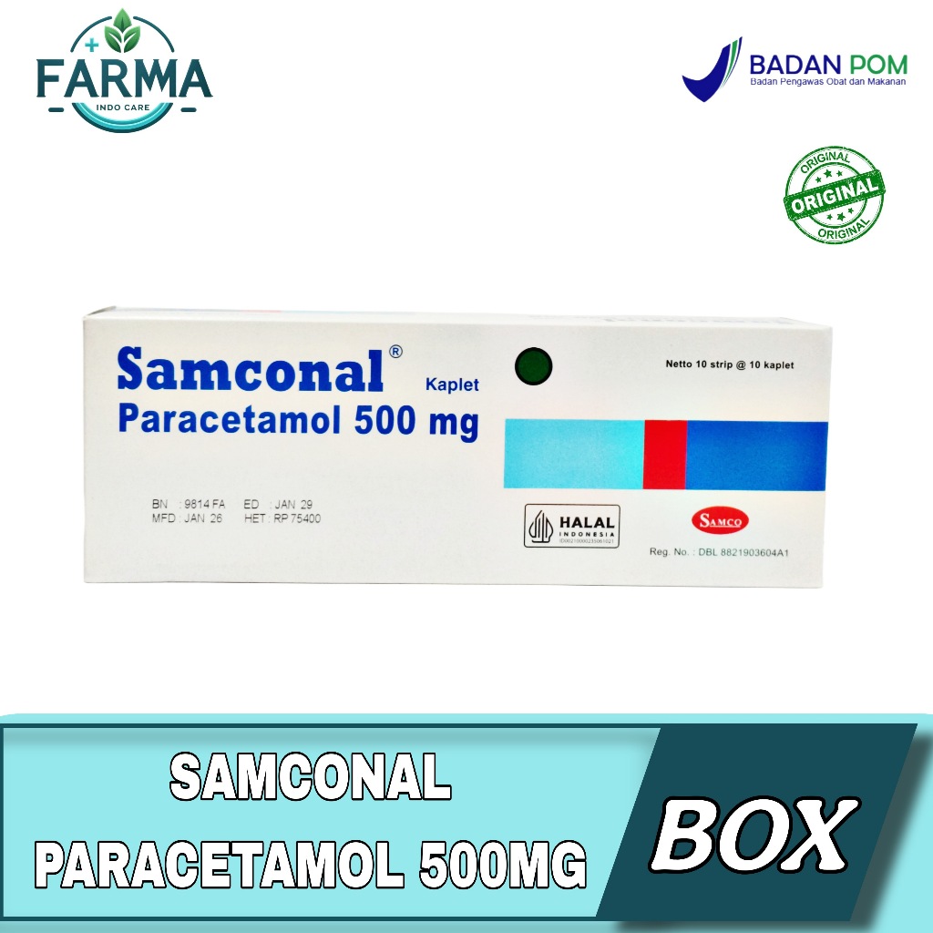 Samconal paracetamol 500mg BOX