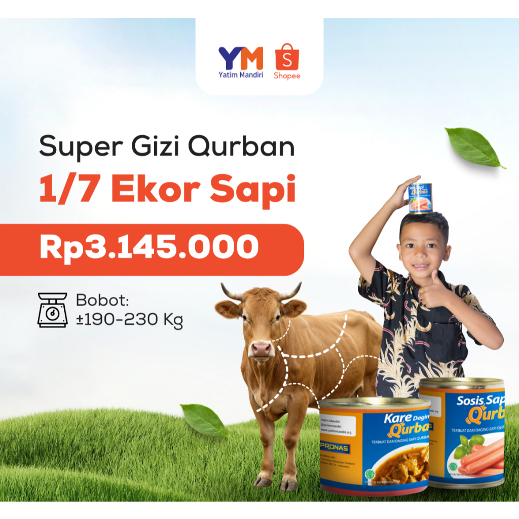 Yatim Mandiri - Qurban Patungan Sapi 1/7 Super Gizi Qurban