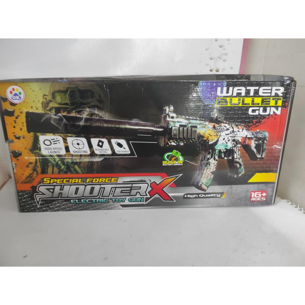 Gel Blaster Electric 7–8mm Automatic Burst Mainan SHOOT Anak Water Bullet Gun + Aksesoris / Tembak G