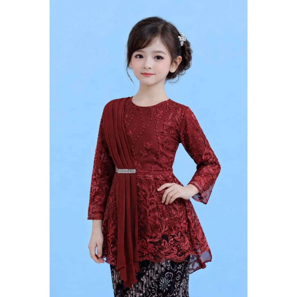 SEETELAN KEBAYA AURORA SELENDANG ANAK PEREMPUAN / KEBAYA ANAK / KEBAYA ANAK TANGGUNG / KEBAYA / KEBA