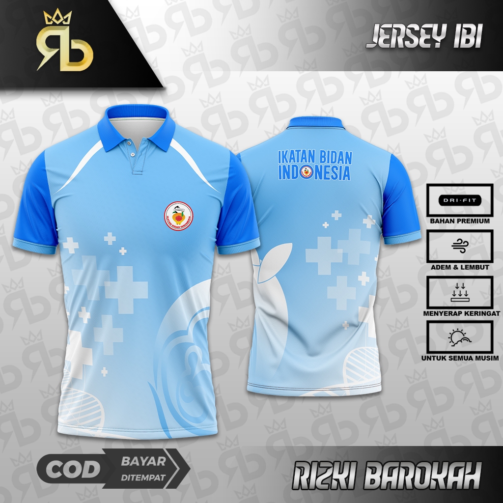 JERSEY IKATAN BIDAN INDONESIA/KAOS IKATAN BIDAN INDONESIA/WANGKI BIDAN LENGAN PENDEK/KAOS BIDAN LENG