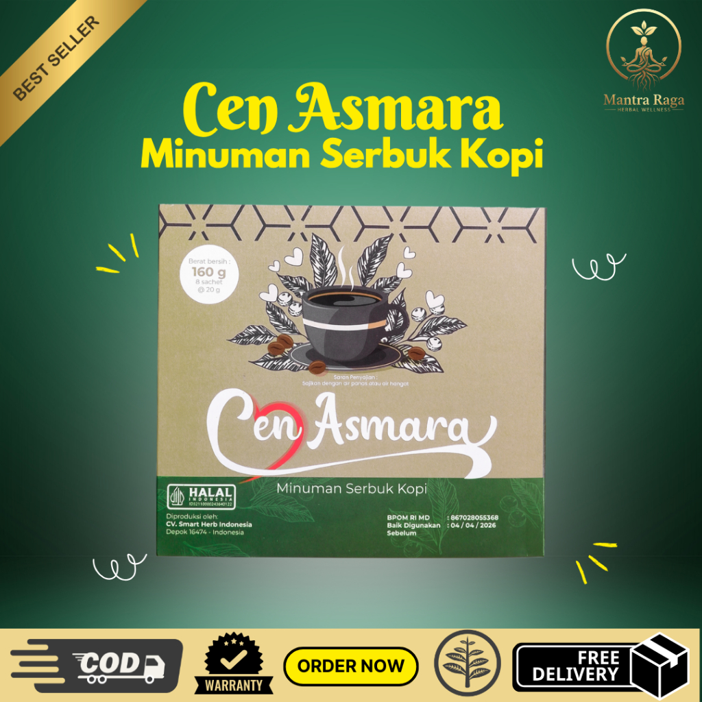 Kopi Cen Asmara 100% ORI Kopi Kejantanan Pria Kuat dan Bergairah BPOM Halal Kopi Stamina Pria
