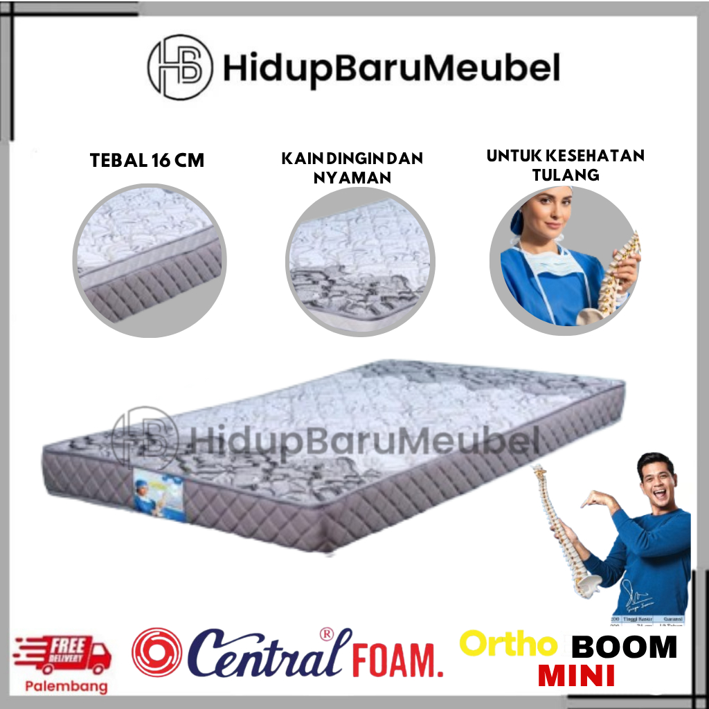 Busa OrthoBom Mini by Central / Kasur Busa Ortho Boom mini Orthopedic / kasur Matras tebal berat plu