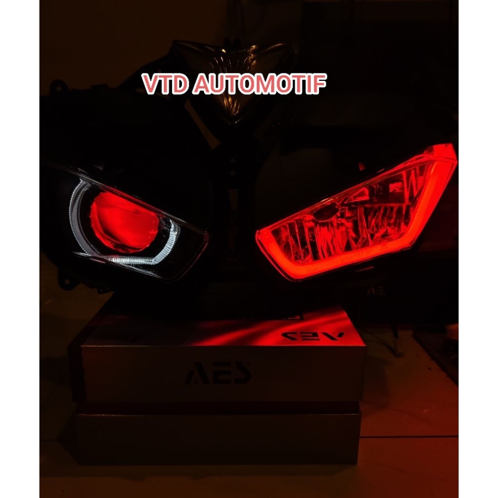 Biled AES Turbo SE Experience Motor Yamaha R25 Lampu Depan R25 Headlamp Reflektor R25