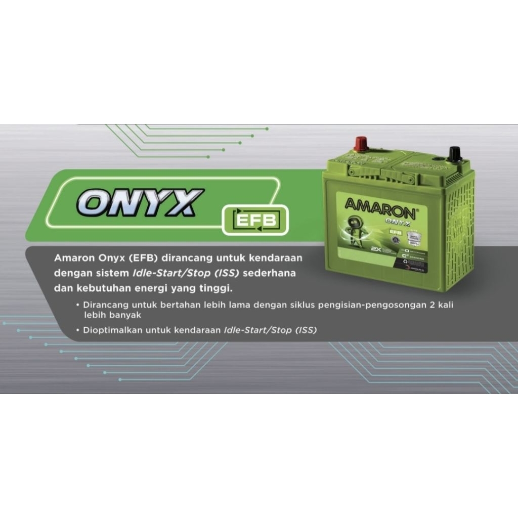aki Rush / Terios i-stop AMARON ONYX 60B20R M42-R