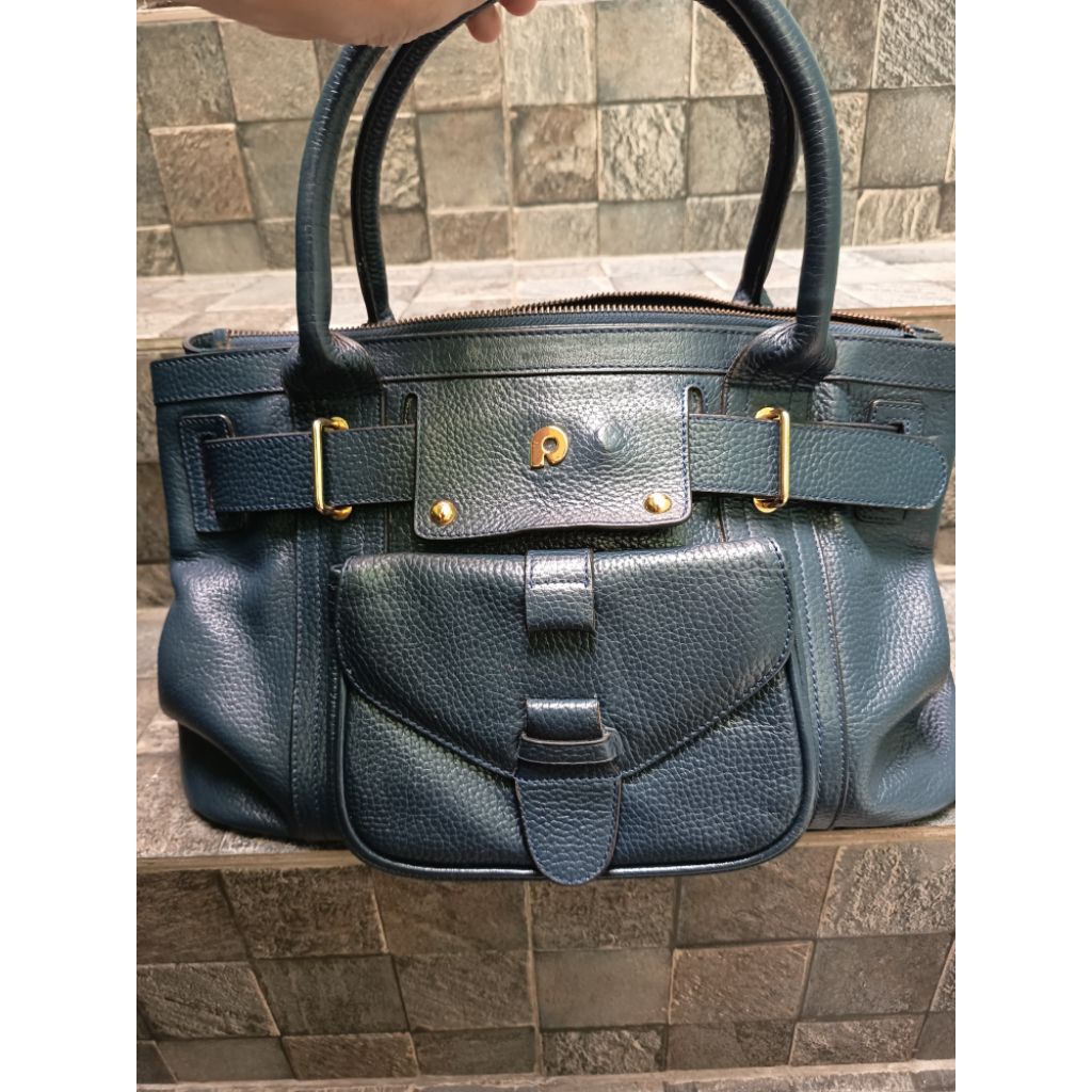 Preloved Tas Papillon Warna Navy