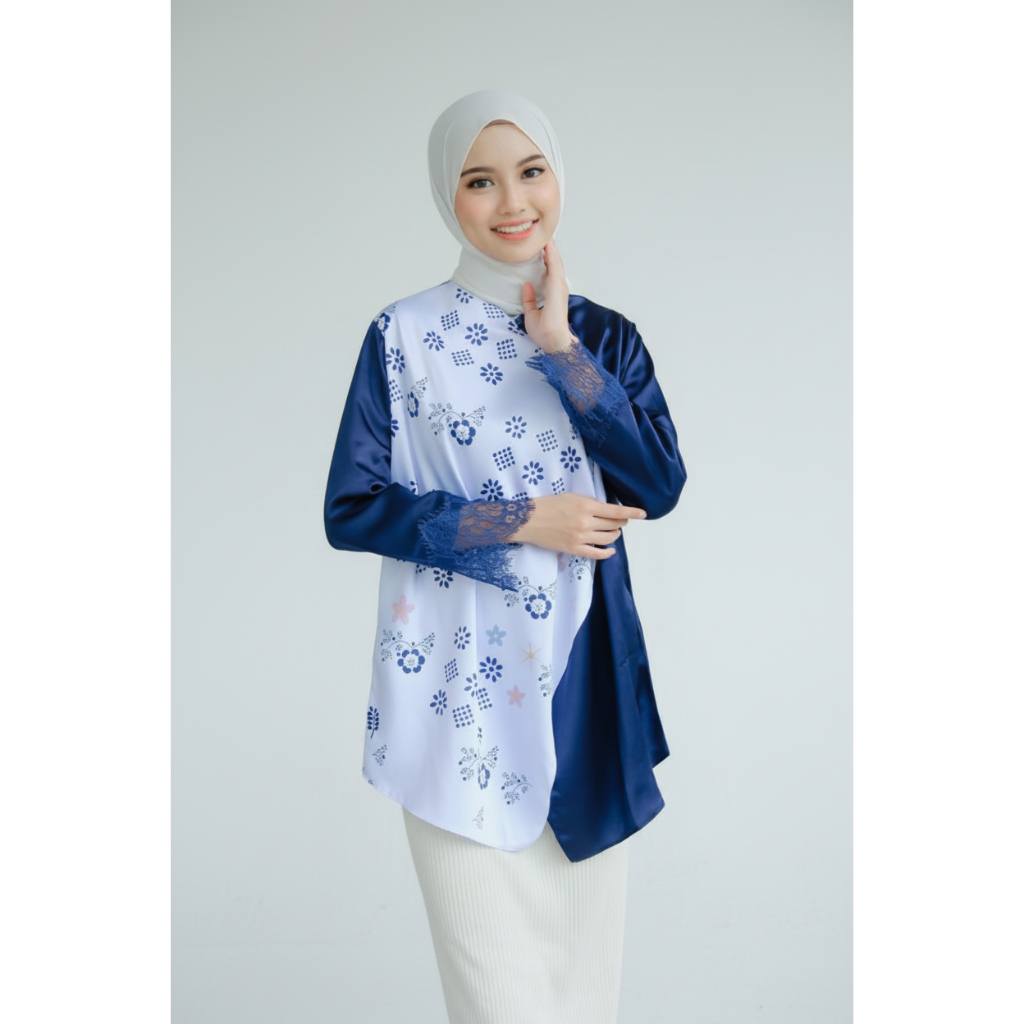 My Daily Hijab Azaya Kebaya Outer Navy