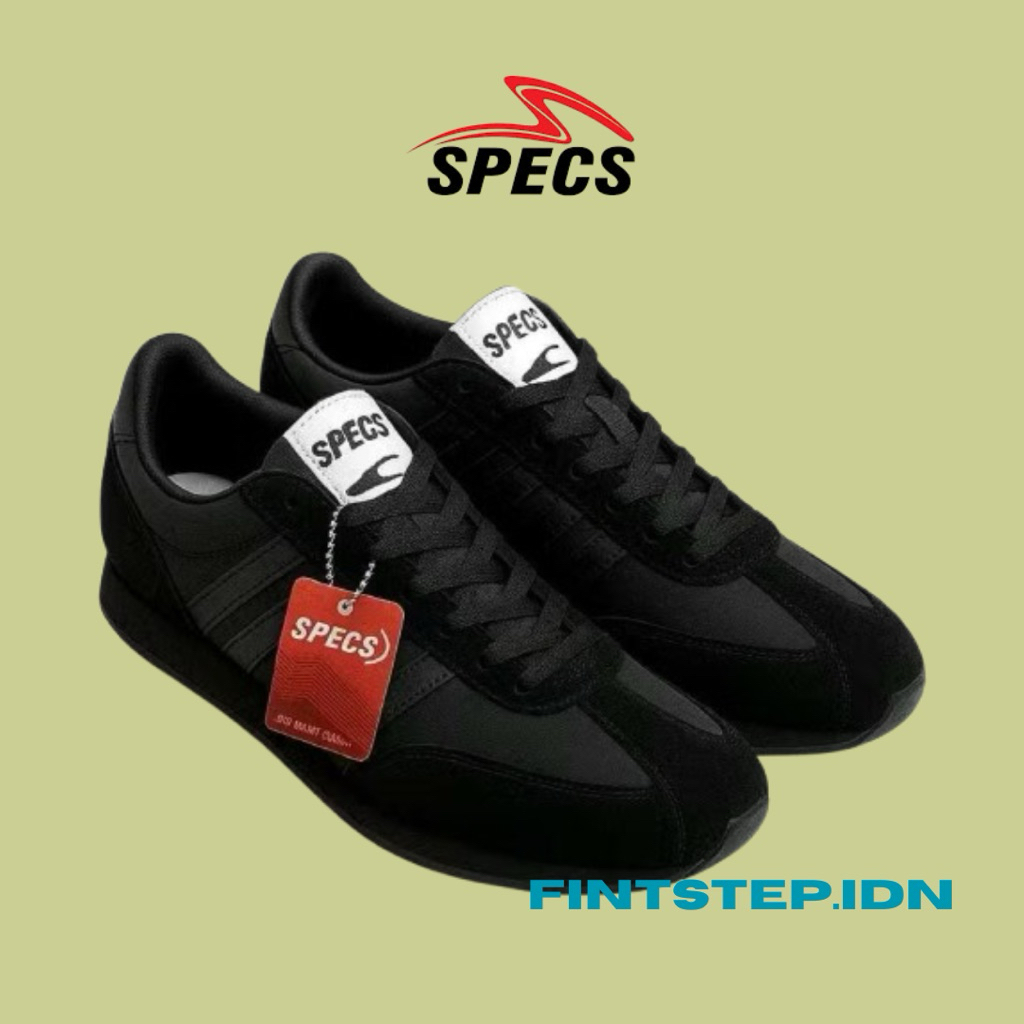 NEW PROMO SEPATU SEKOLAH SPECS 104 all black 100% ORIGINAL