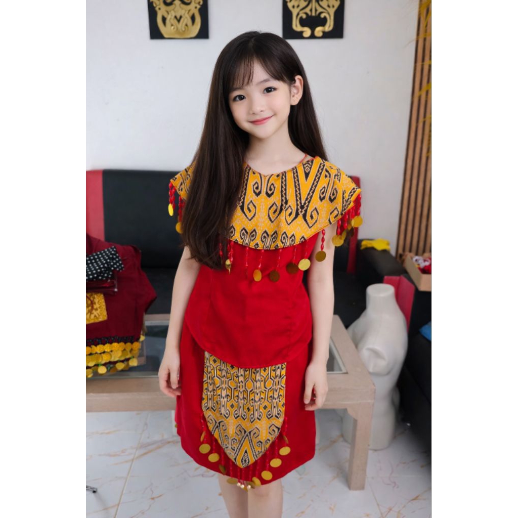 baju dayak anak ( kelas 3-5 sd ) LD 78 Cm