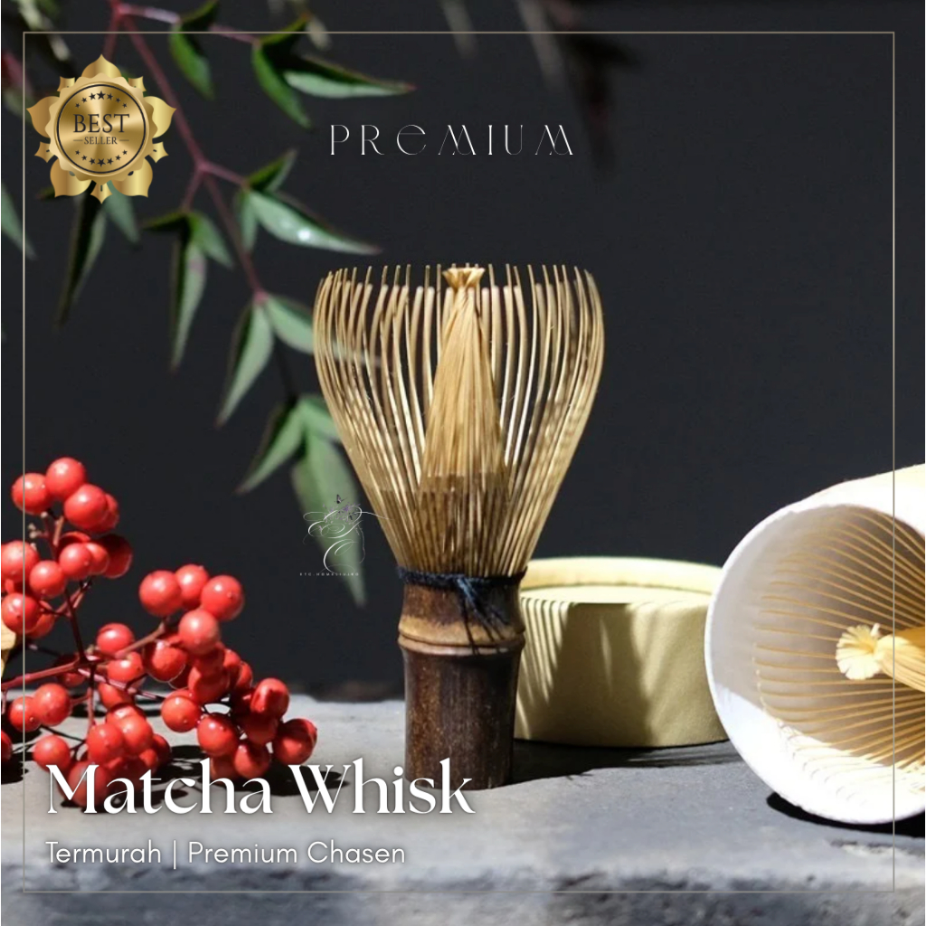 Premium Matcha Whisk Jepang Chasen Prongs Liner Asli & Mini Chasen Zhen Chasen |  Alat Teh Tradision