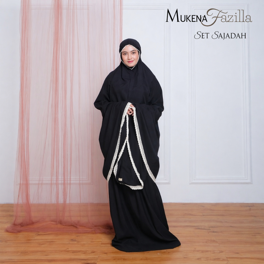 Mukena Fazilla Dewasa Set Sajadah Polos Katun Premium Jumbo