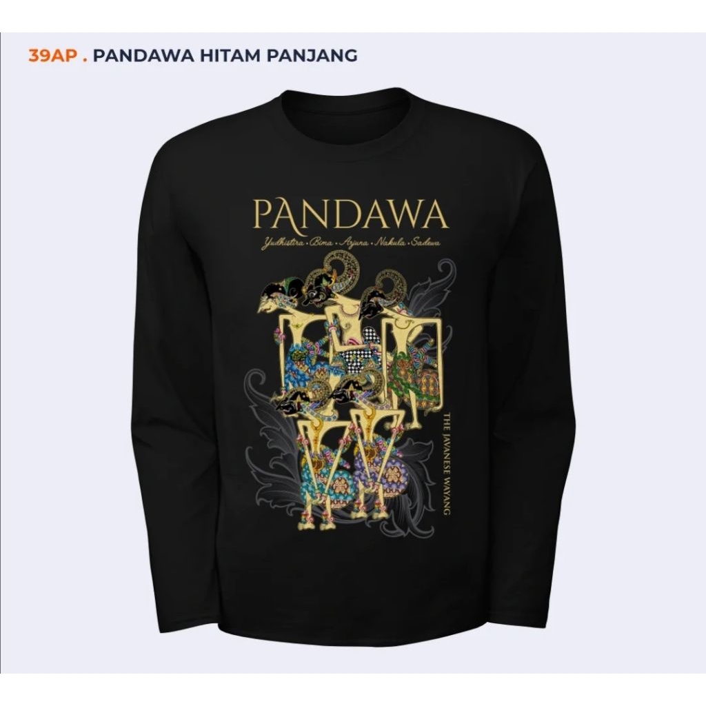 KAOS LENGAN PANJANG WAYANG PANDAWA WAYANG