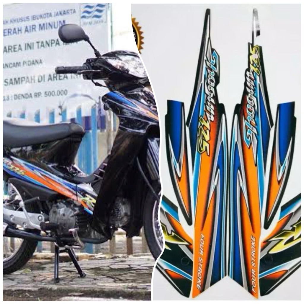STIKER STRIPING BODY MOTOR SHOGUN 125 2004