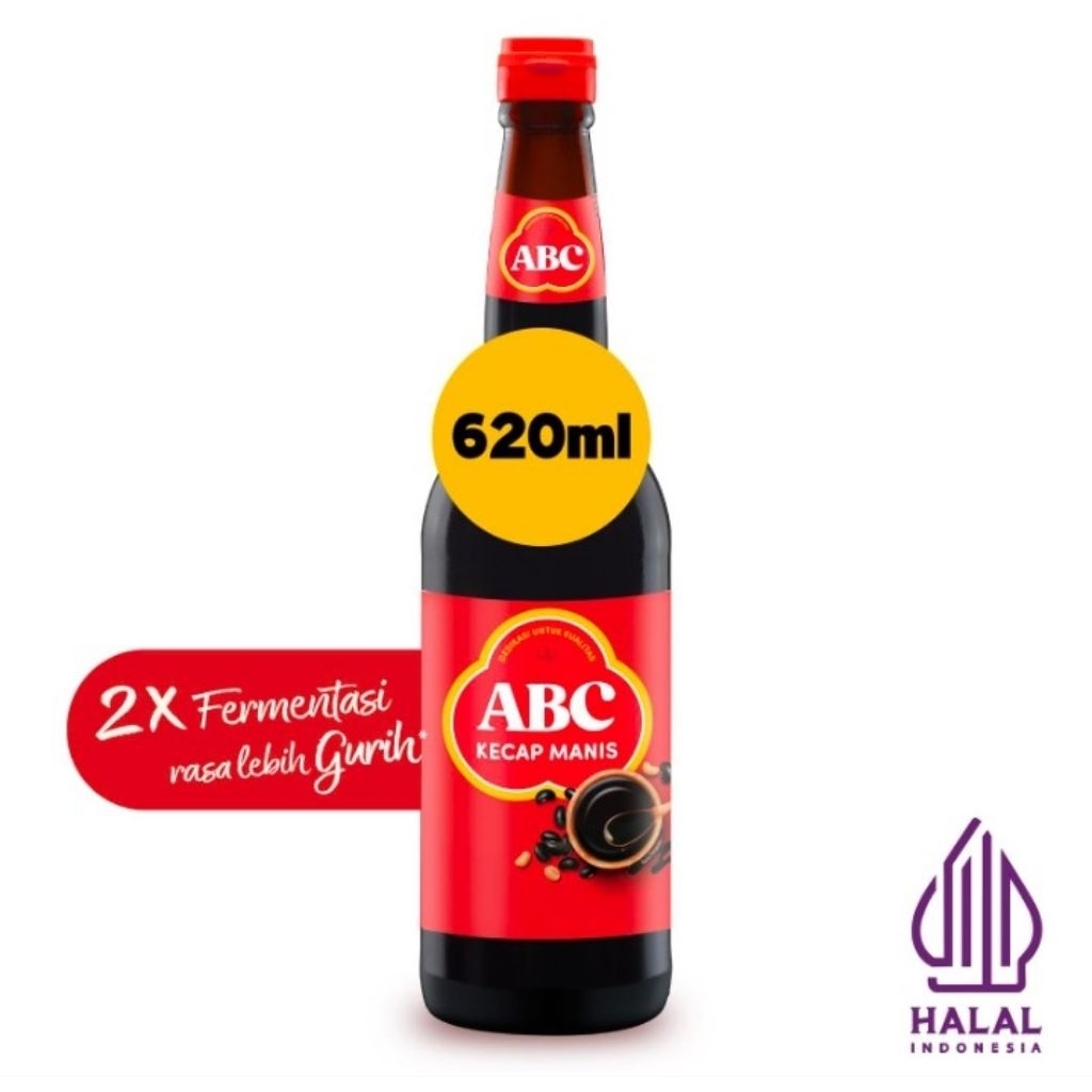kecap abc kecap manis 620 ml botol kaca
