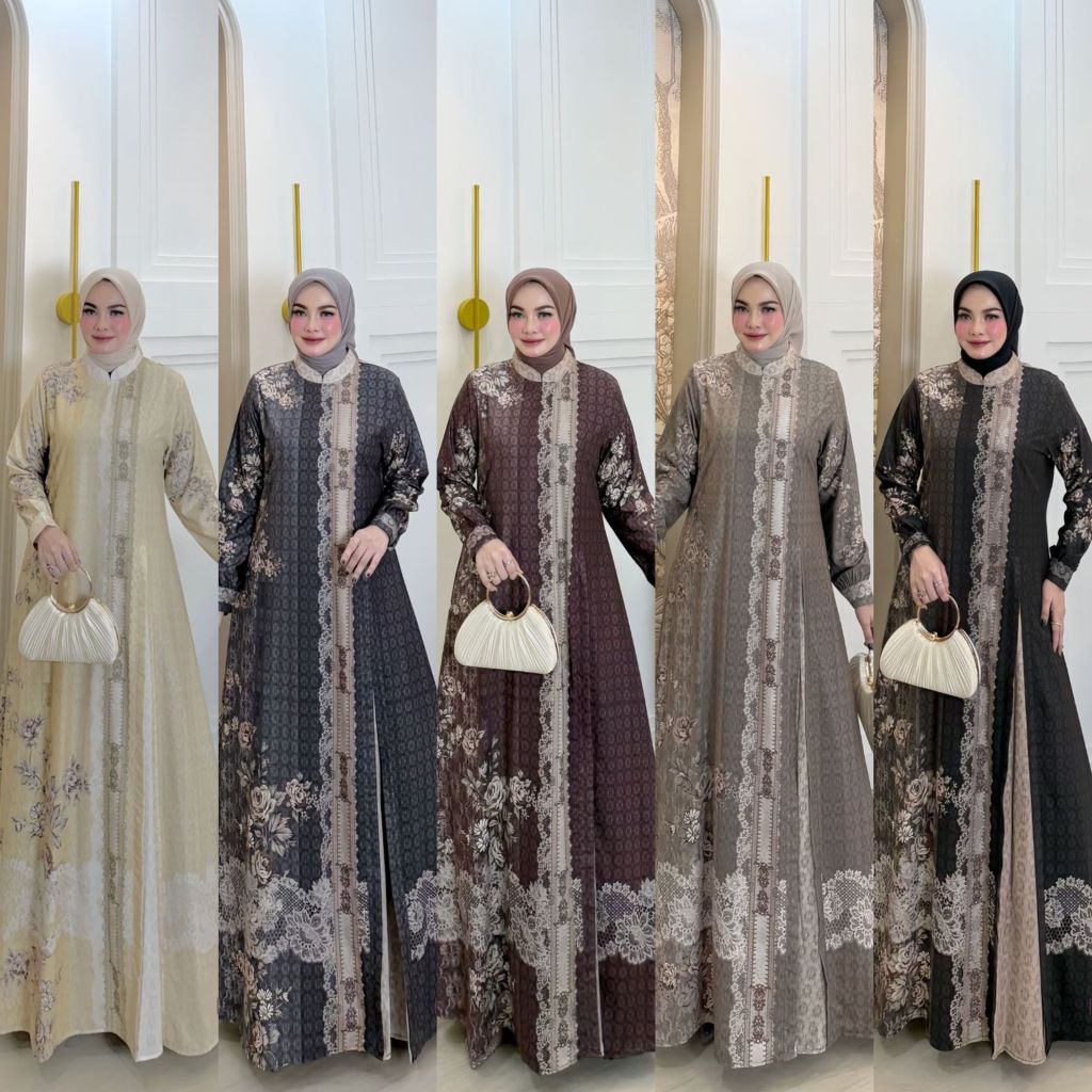 Briella vol 3 dress gamis terbaru premium ORI by hmf luxury