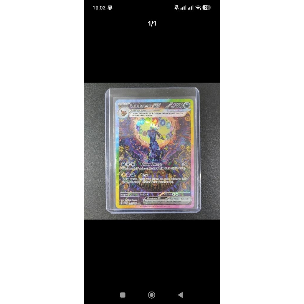 Umbreon ex SAR 217/187 SAR - Pokemon Festival Terastal ex (SV8a) - Pokemon TCG Indonesia
