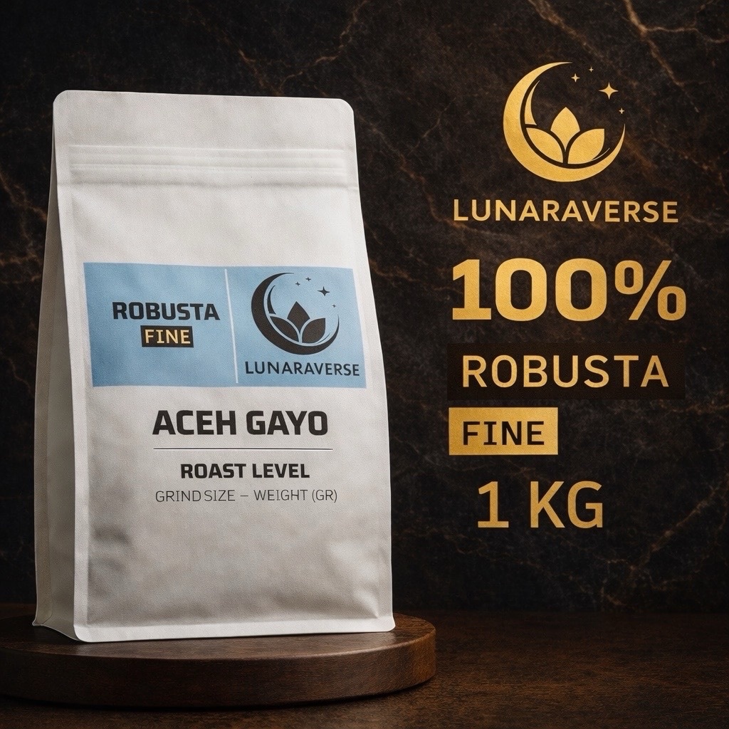 Biji Kopi Robusta Aceh Gayo 1kg Pilihan Roast Medium Dark atau Dark