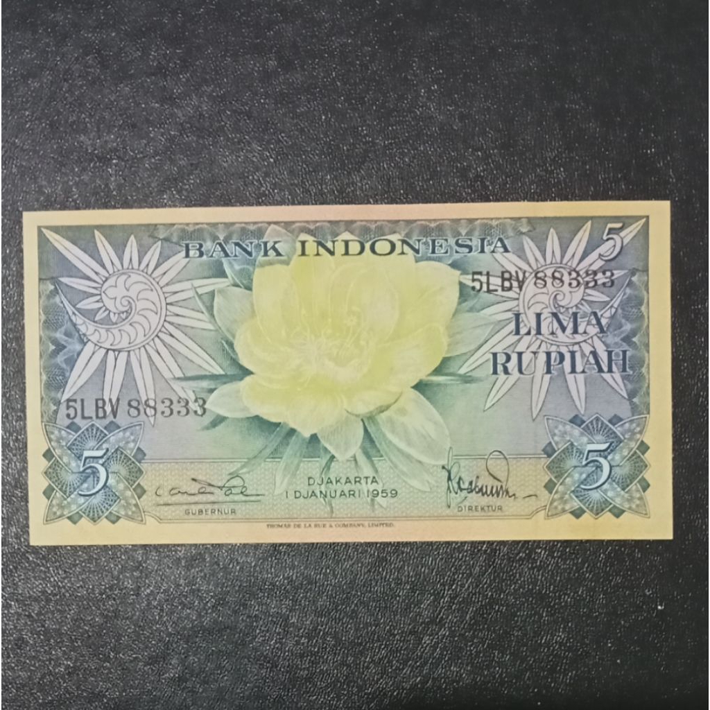 Uang Kuno 5 Rupiah Seri Bunga No.Cantik