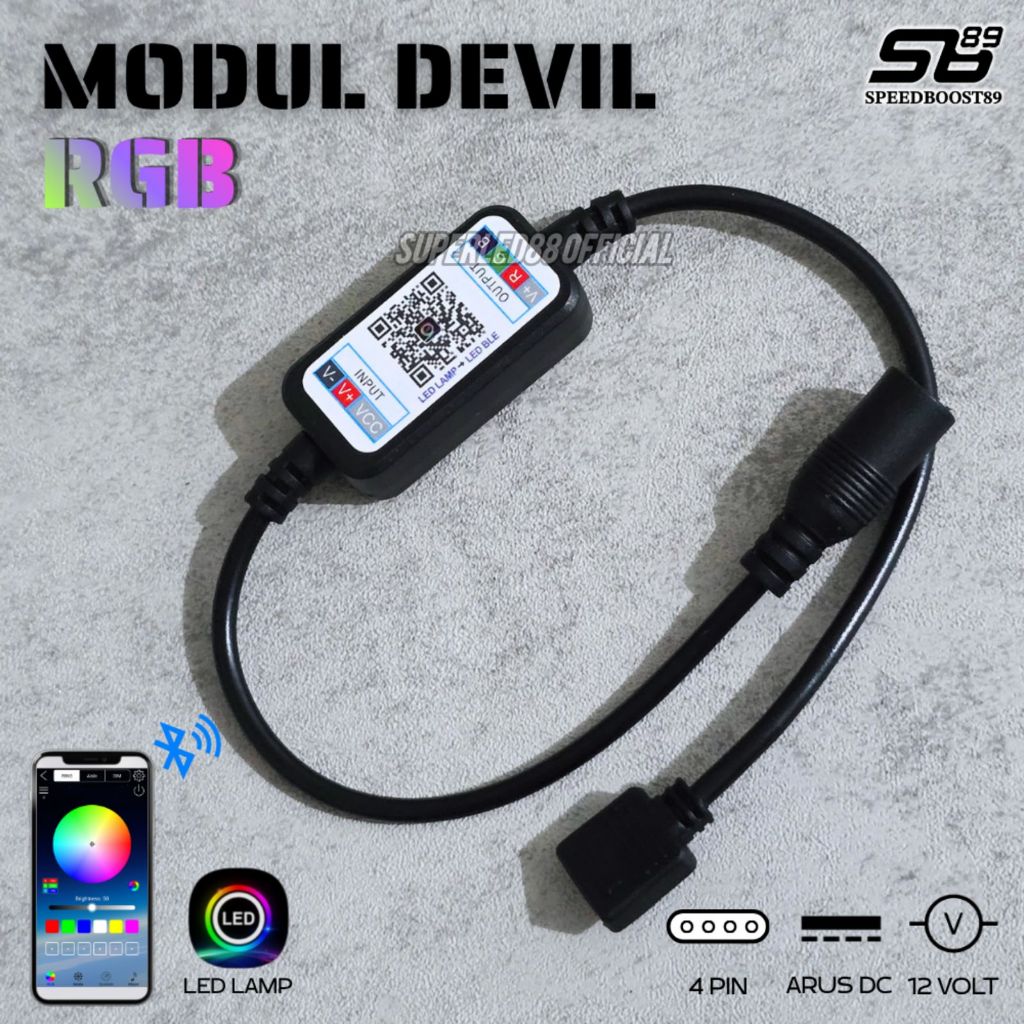 Modul Devil RGB 4 Pin Aplikasi Led Lamp Strip Untuk Devil Demon Eyes