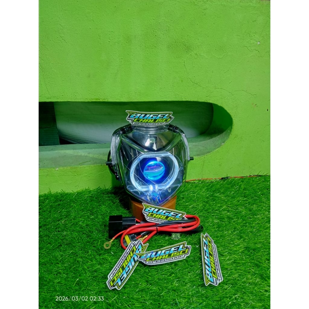 Reflektor Lampu Depan Biled Uk 4.5 Inch Revo 110 Old Lama 2007-2009 Tinggal Pasang