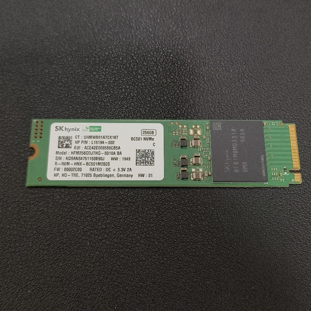 SSD NVMe SK hynix 256GB